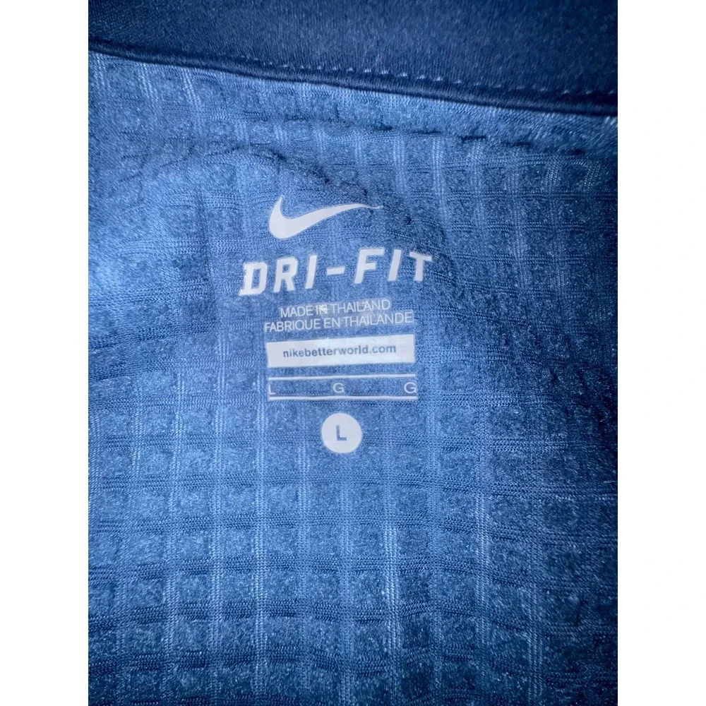 Nike Element Running Jacket Mens Large Blue Dri-FIT Full Zip Reflective Athletic